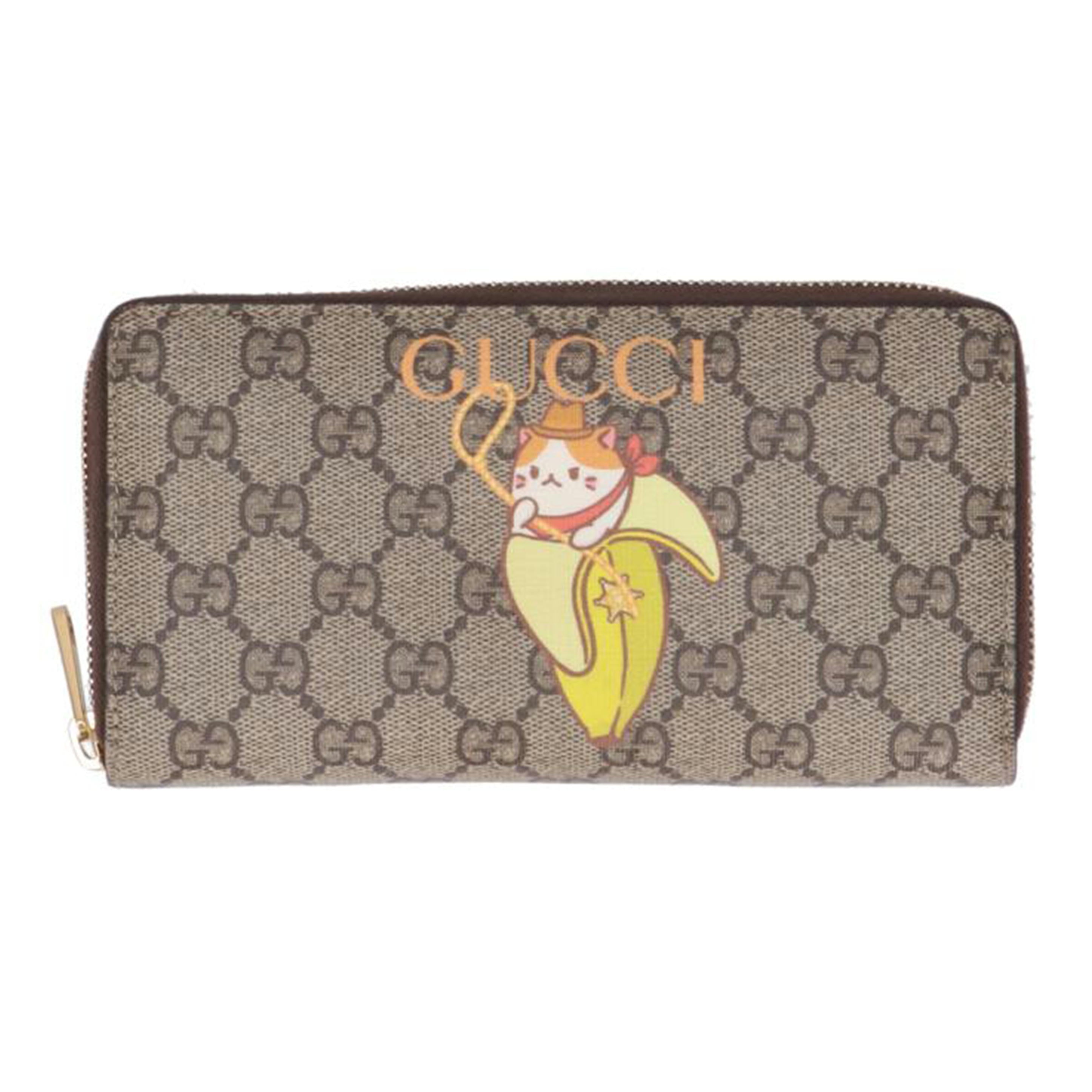 GUCCI グッチ/GGスプリームばなにゃラウンドファスナー長財布/701060//525***/Bランク/94