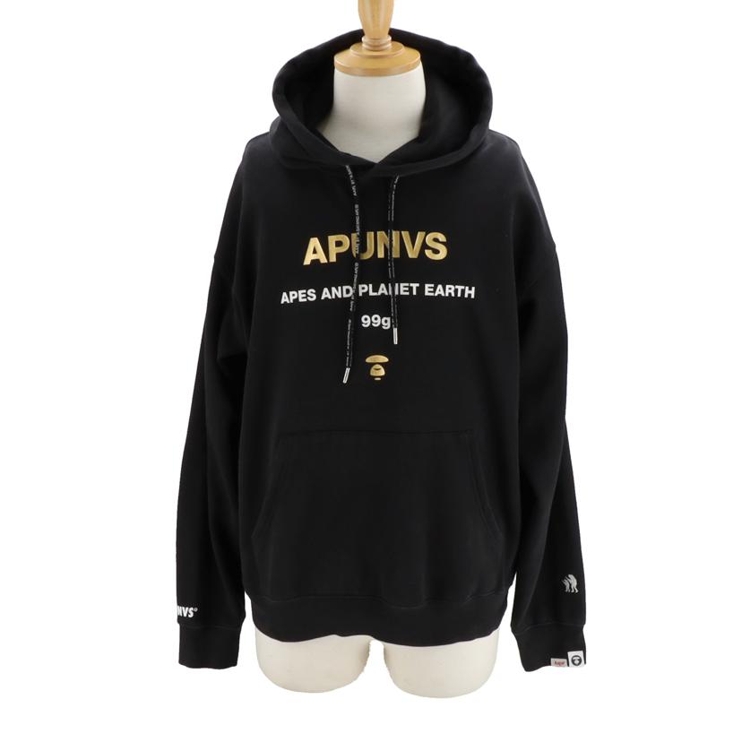 Aape エイプ/スウェットパーカー 黒//ABランク/42