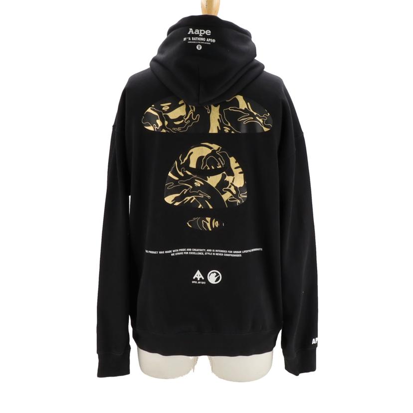 Aape エイプ/スウェットパーカー 黒//ABランク/42