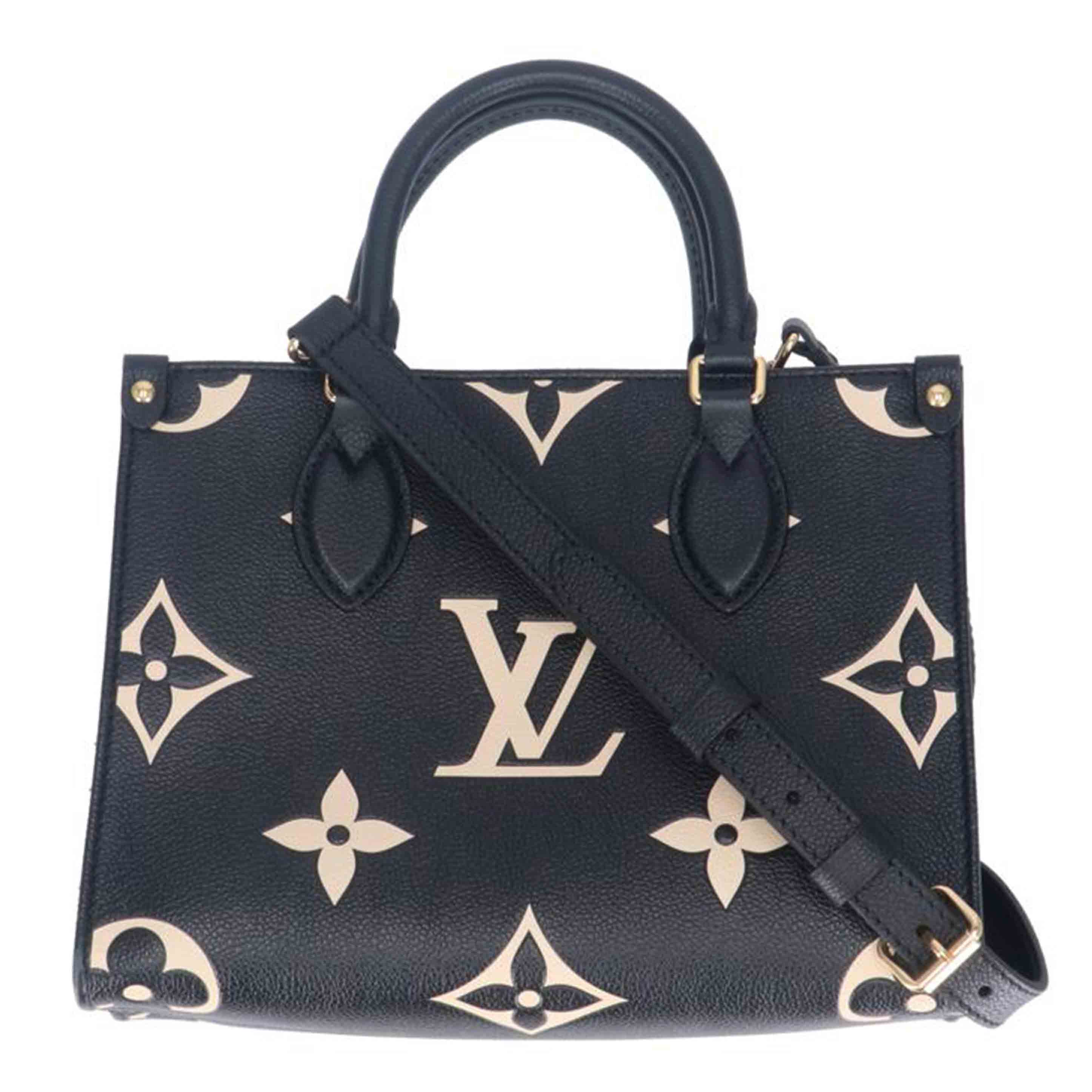 LV ルイ・ヴィトン/オンザゴーPM/アンプラント・ノワール ベージュ/M45659//RFI*/ABランク/19