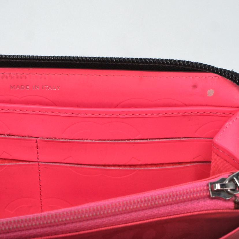 CHANEL シャネル/カンボンラインラウンドファスナー長財布/Gカード/A50078//187*****/ABランク/75