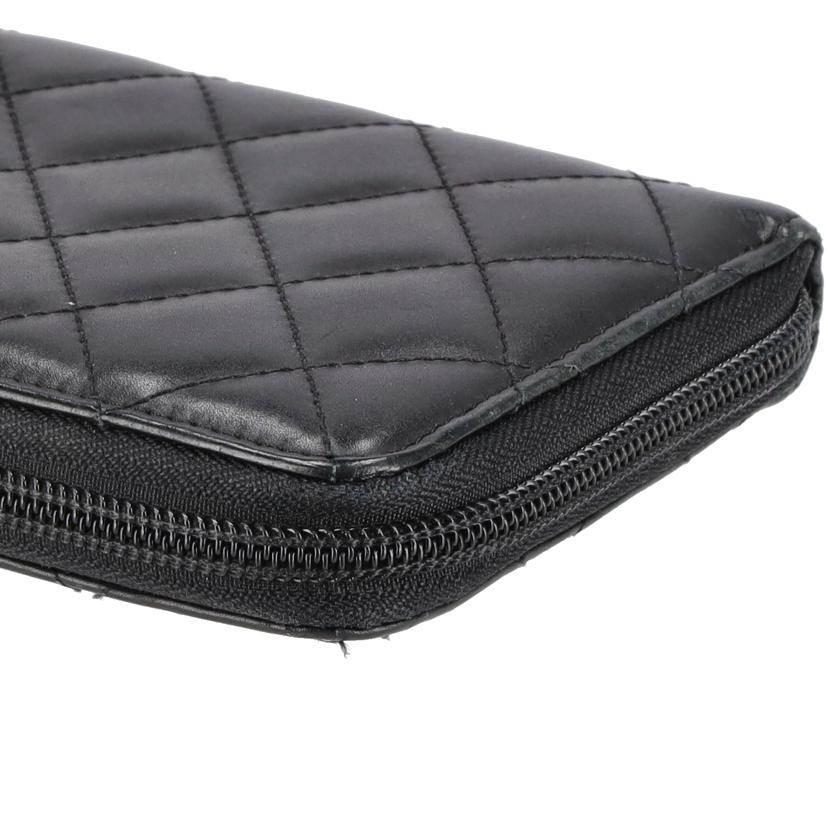 CHANEL シャネル/カンボンラインラウンドファスナー長財布/Gカード/A50078//187*****/ABランク/75