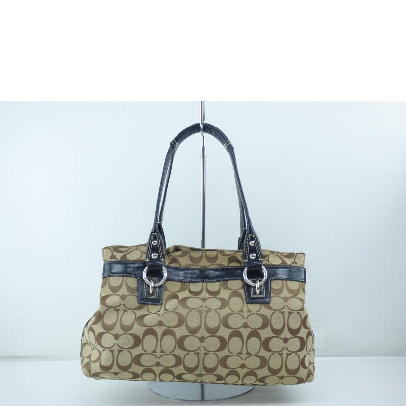 COACH コーチ/シグネチャーキャンバスレザートート/F14696//M09**/Bランク/64