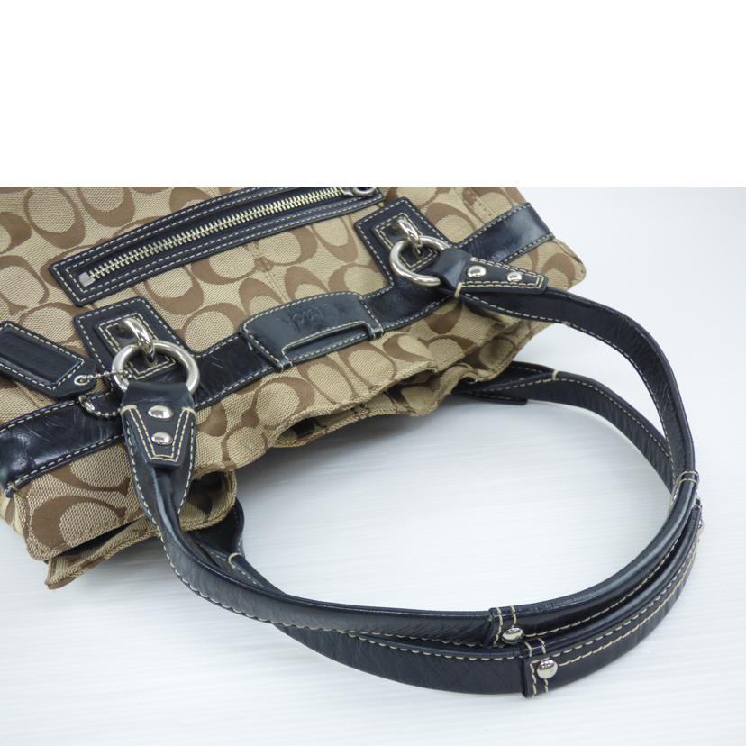 COACH コーチ/シグネチャーキャンバスレザートート/F14696//M09**/Bランク/64