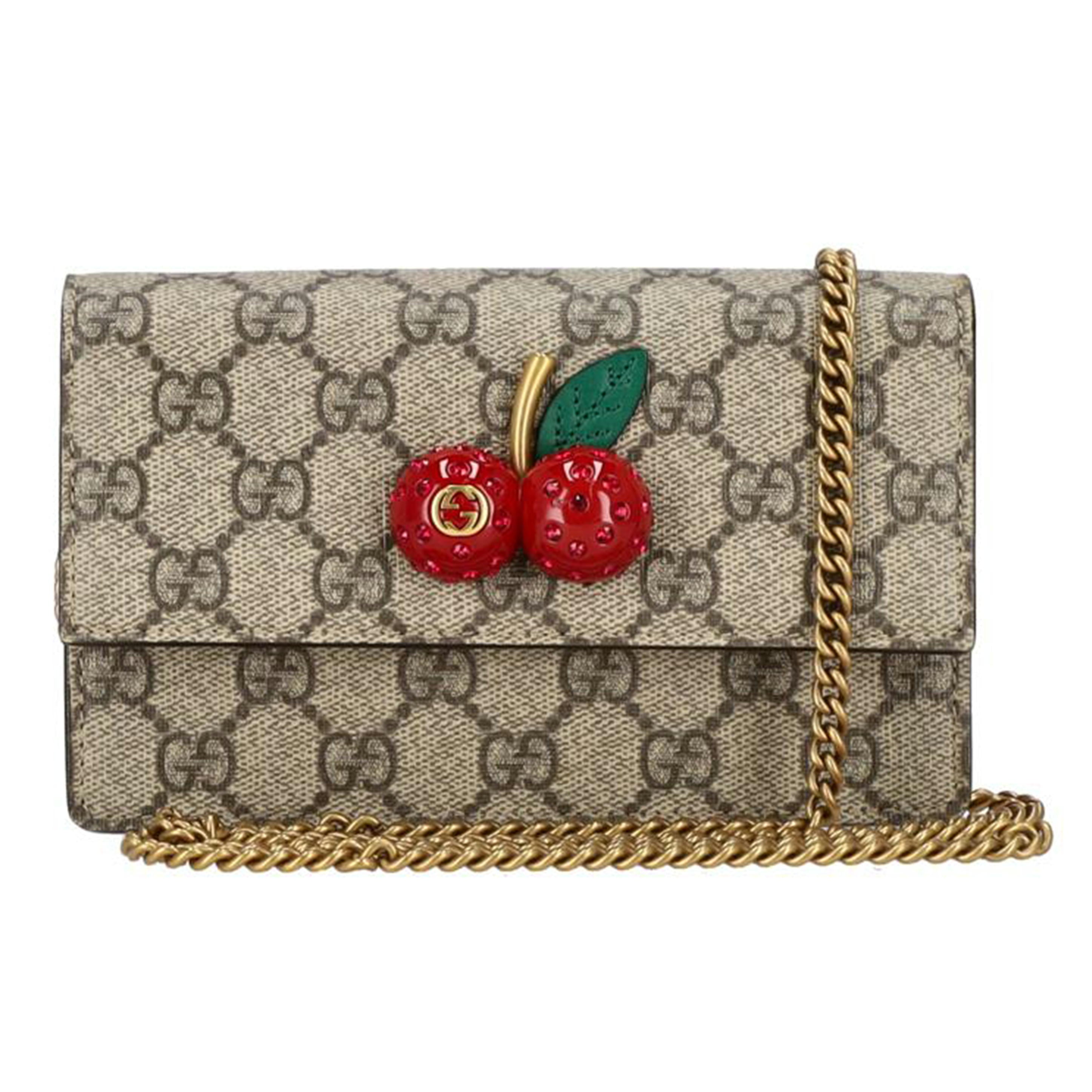 GUCCI グッチ/GGスプリーム/チェリーチェーンショルダーバッグ/481291//041*/ABランク/91