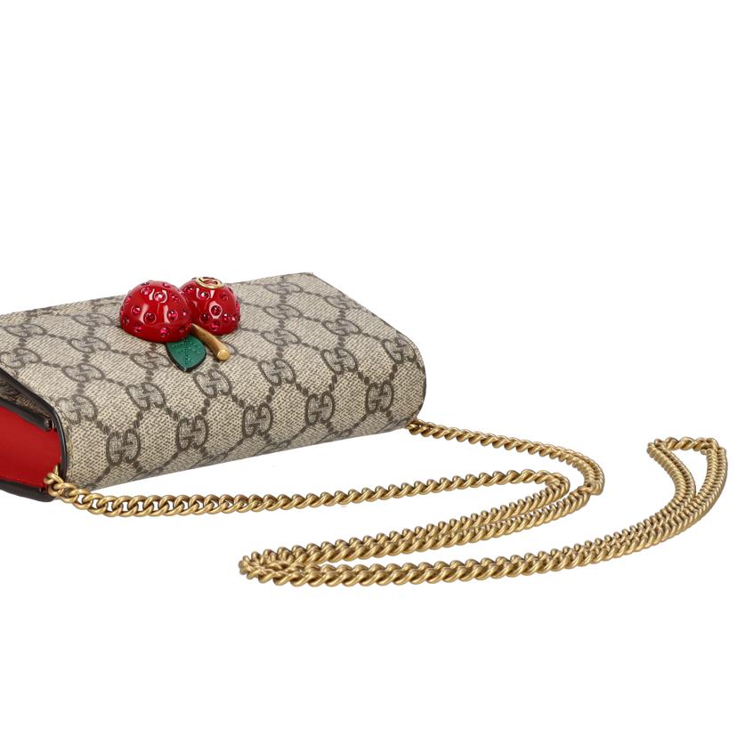 GUCCI グッチ/GGスプリーム/チェリーチェーンショルダーバッグ/481291//041*/ABランク/91
