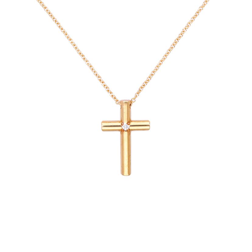 TIFFANY&Co ティファニー/TIFFANY/750YGダイヤクロスネックレス/3.4//ABランク/75