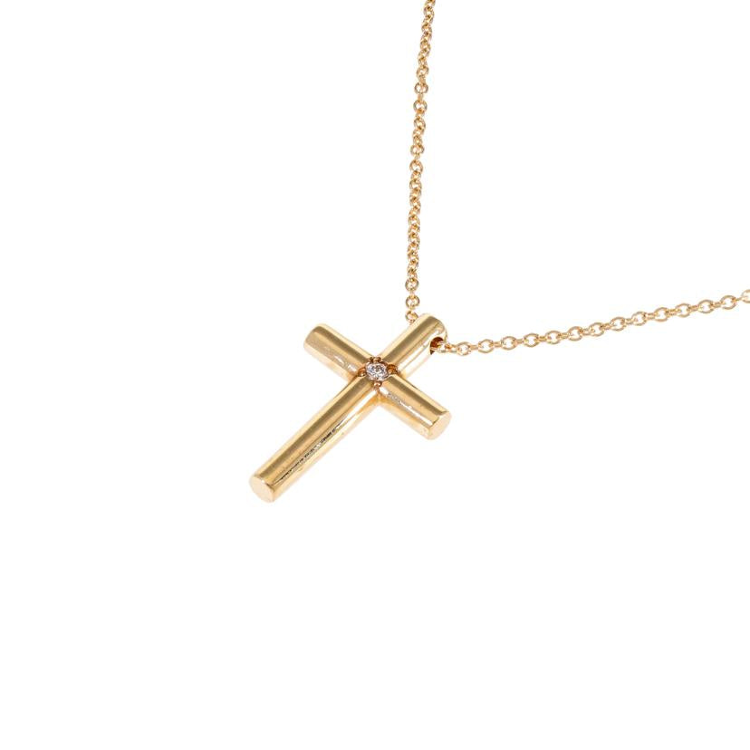 TIFFANY&Co ティファニー/TIFFANY/750YGダイヤクロスネックレス/3.4//ABランク/75