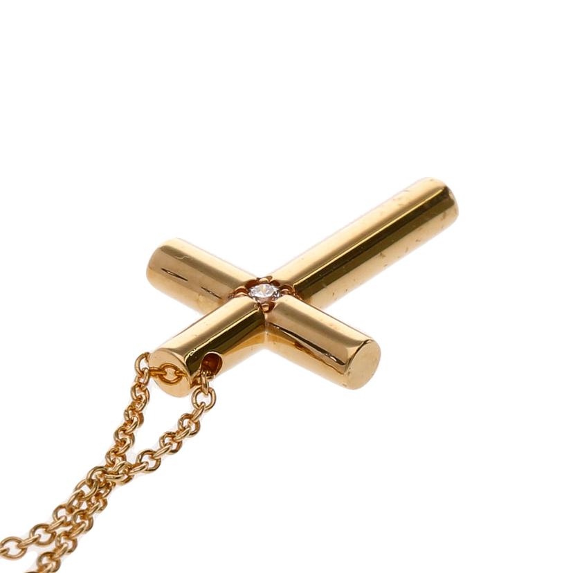 TIFFANY&Co ティファニー/TIFFANY/750YGダイヤクロスネックレス/3.4//ABランク/75