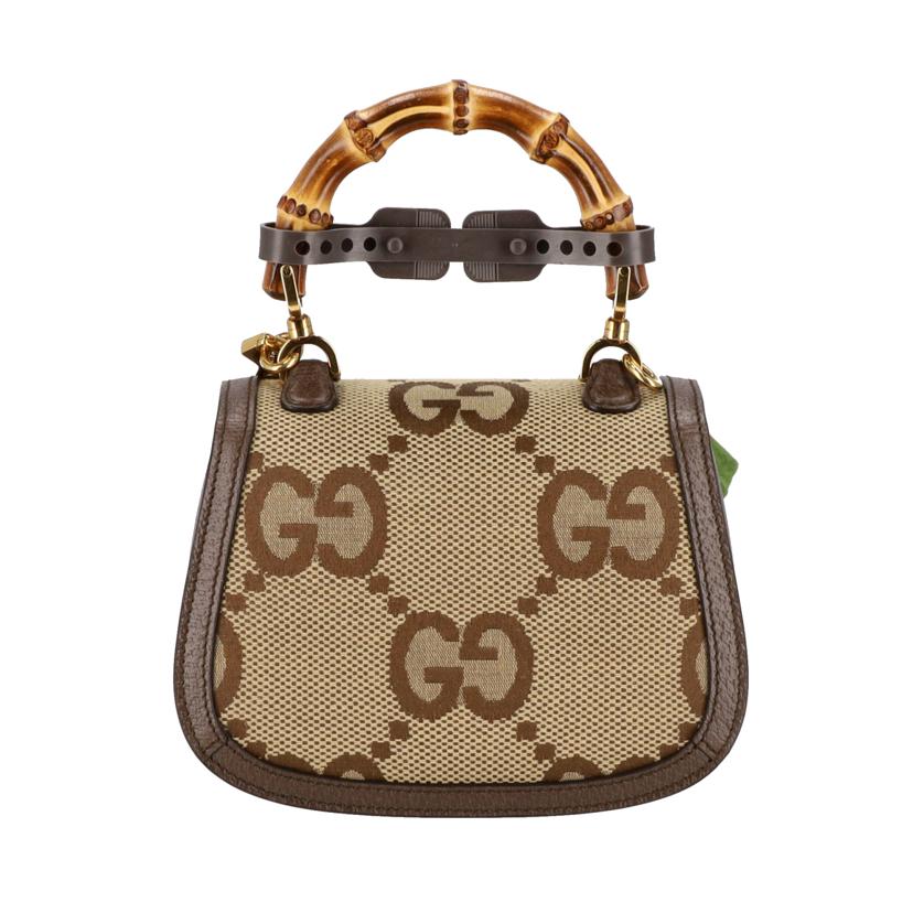 GUCCI グッチ/ジャンボGGバンブーキャンバスxレザー2WAYバッグ/686864 //486***/Aランク/91