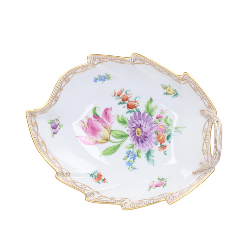 SP Dresden ドレスデン/リーフディッシュ/花柄/金彩//SAランク/93