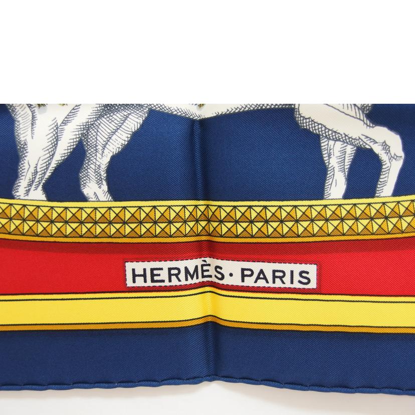 HERMES エルメス/カレ90/シルクスカーフ/盛装の馬//Aランク/04