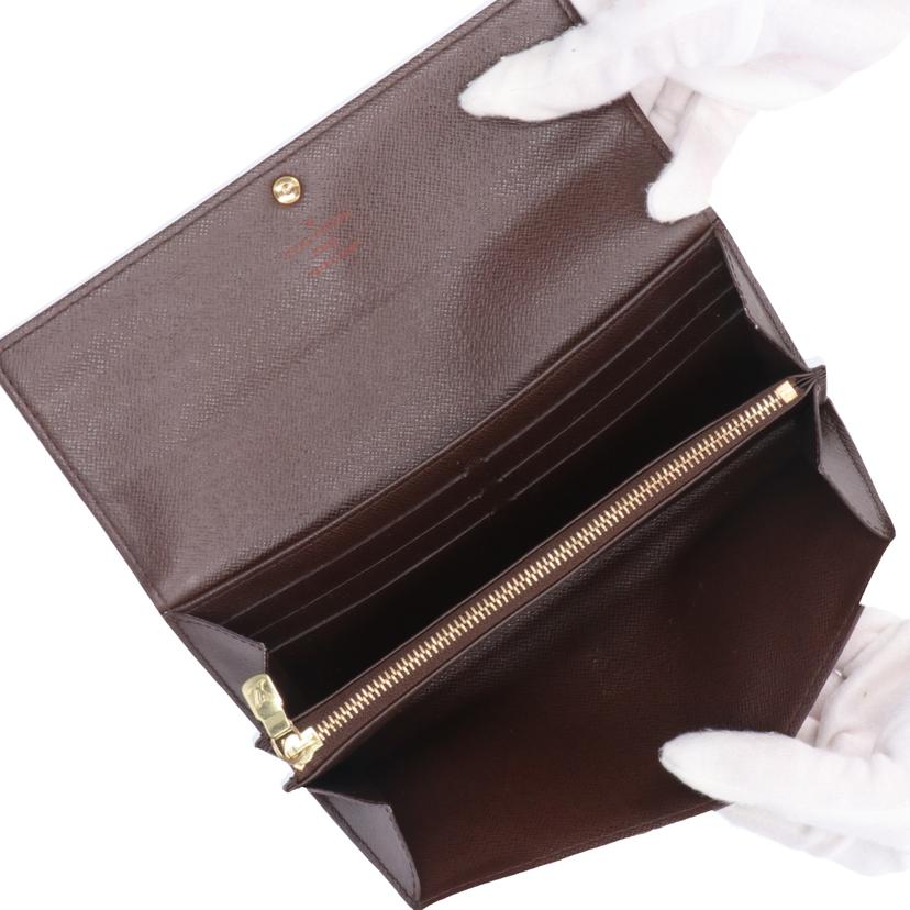 LOUIS VUITTON ルイ・ヴィトン/ポルトフォイユ・サラ/ダミエ・エベヌ/N61734//CA0***/ABランク/19