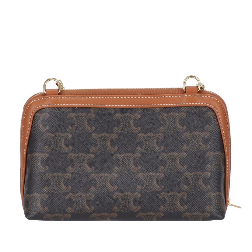 CELINE セリーヌ/チェーン付きクラッチ/トリオンフキャンバス&ラムスキン/10E382CBX//Aランク/94