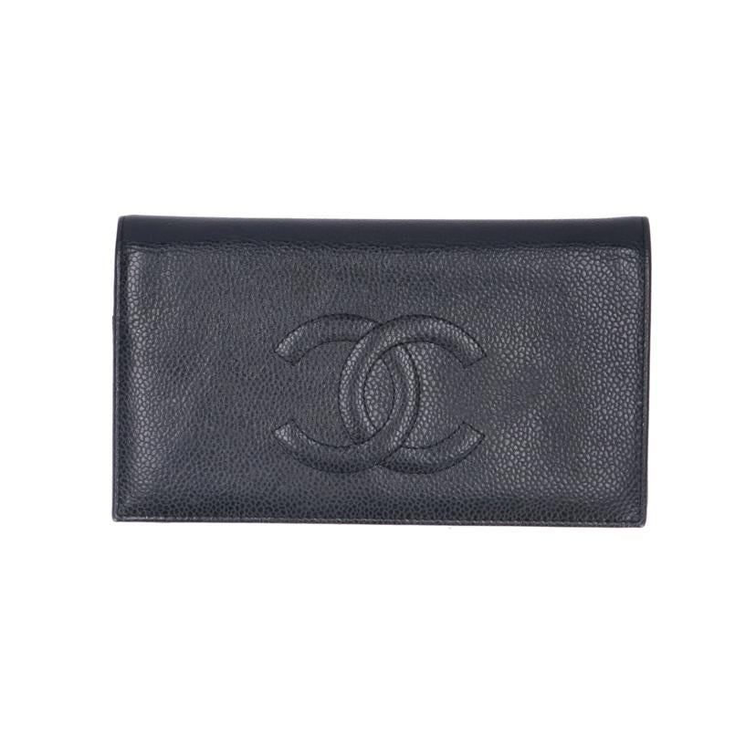 CHANEL シャネル/キャビアスキンココマークロングウォレット/A48651//101*****/ABランク/19