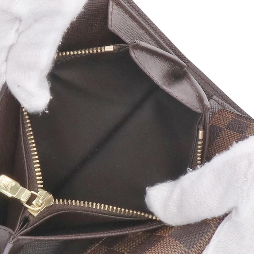 LV ルイ・ヴィトン/LV ポルトフォイユ・アレクサンドラ/ダミエ・エベヌ/N63067//CA3***/Aランク/19