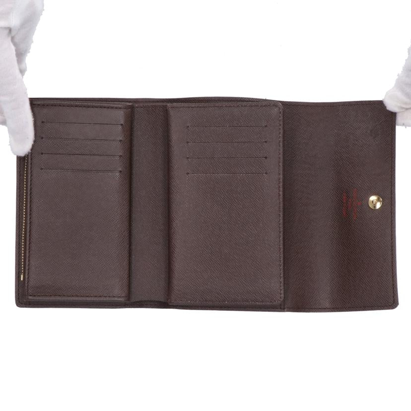 LV ルイ・ヴィトン/LV ポルトフォイユ・アレクサンドラ/ダミエ・エベヌ/N63067//CA3***/Aランク/19