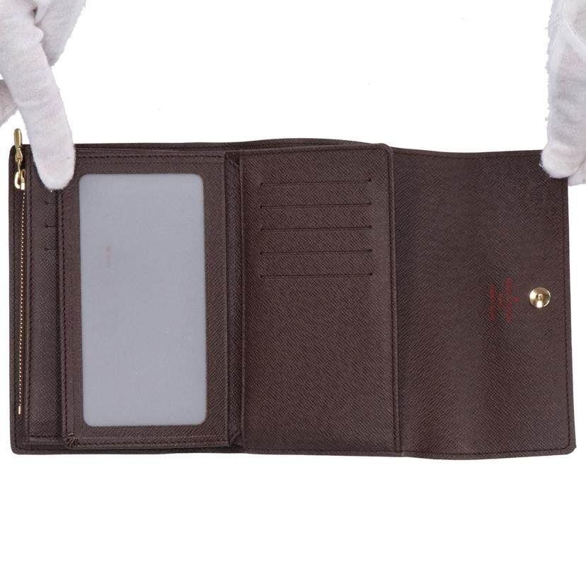 LV ルイ・ヴィトン/LV ポルトフォイユ・アレクサンドラ/ダミエ・エベヌ/N63067//CA3***/Aランク/19