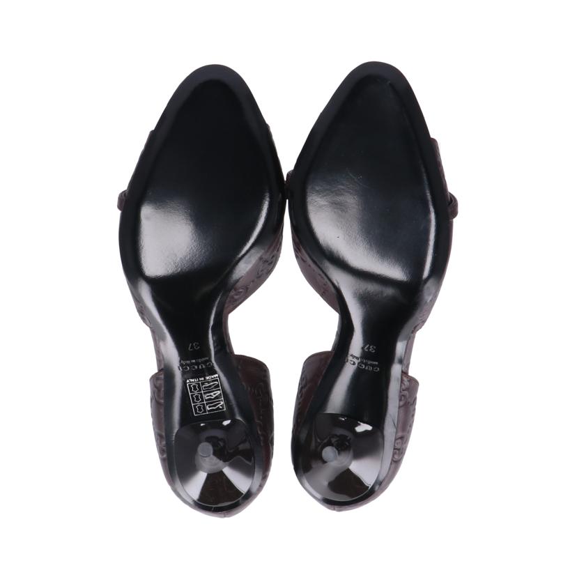 GUCCI グッチ/ホースビット/GGシマレザーオープントゥパンプス/317029//サイズ:37/SAランク/91