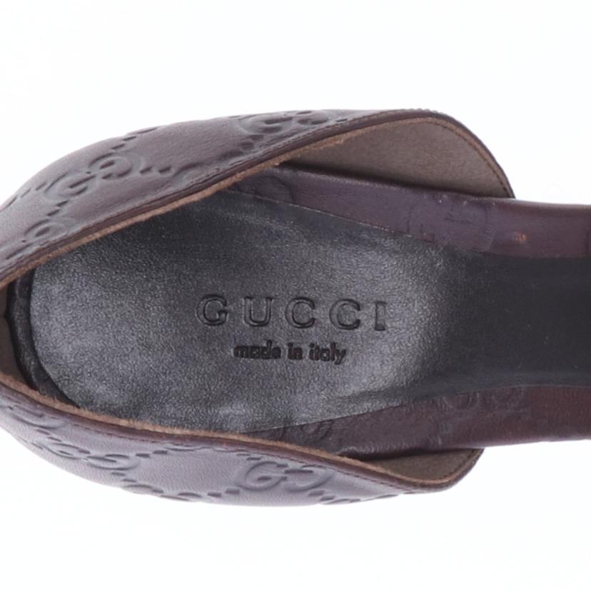 GUCCI グッチ/ホースビット/GGシマレザーオープントゥパンプス/317029//サイズ:37/SAランク/91