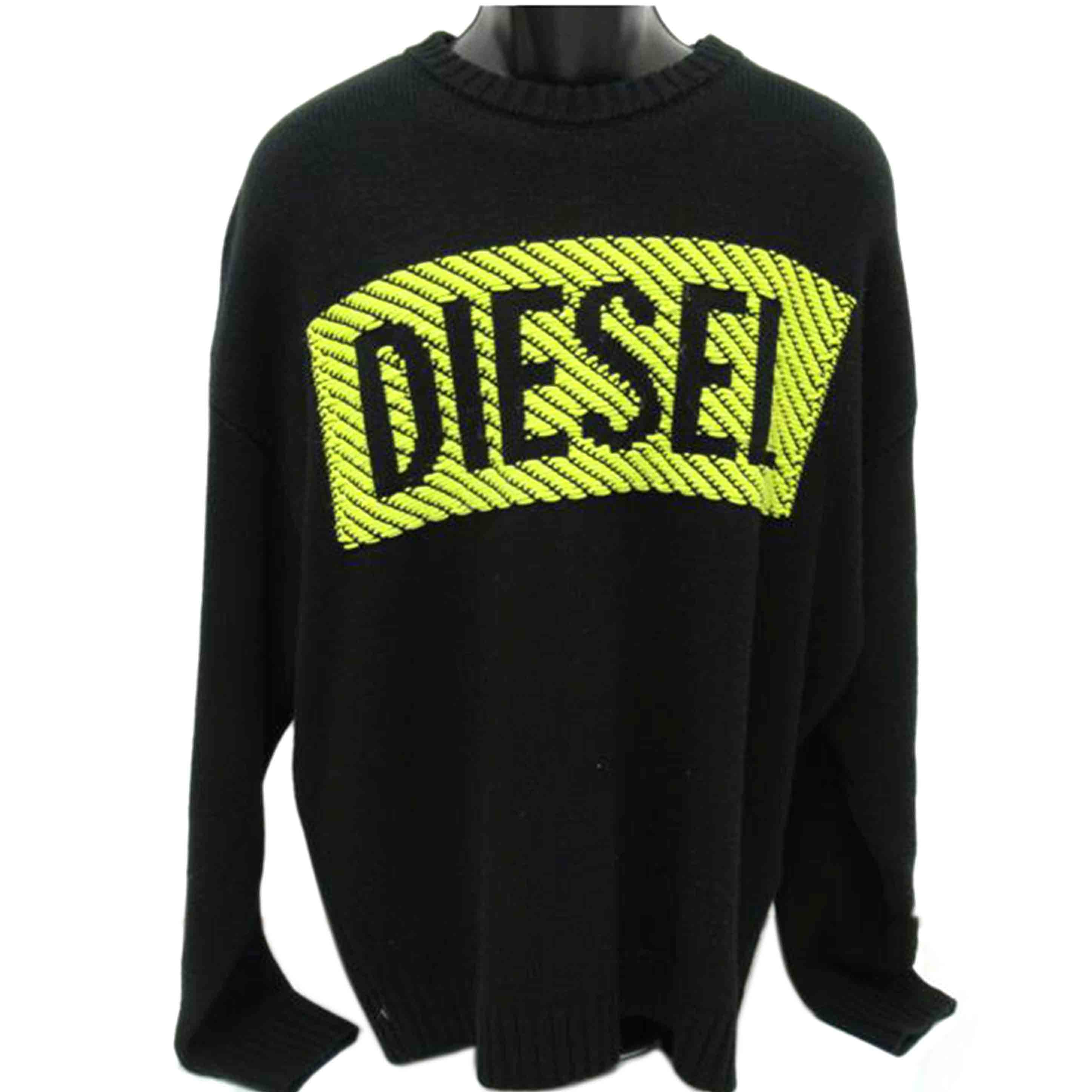 DIESEL/メンズニット/黒/ロゴデザイン//Bランク/63