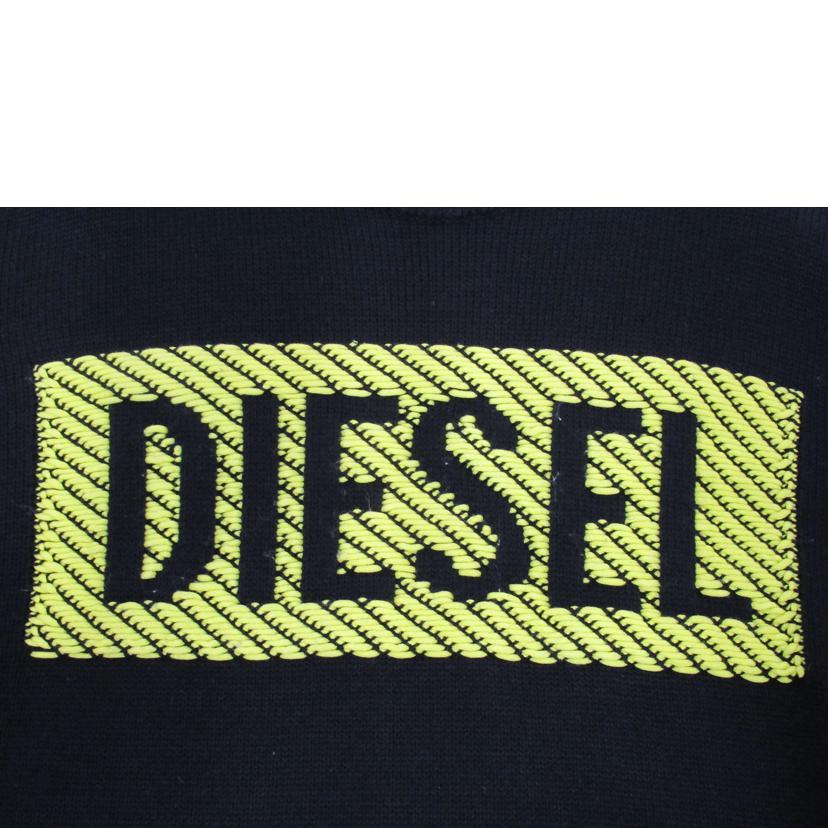DIESEL/メンズニット/黒/ロゴデザイン//Bランク/63