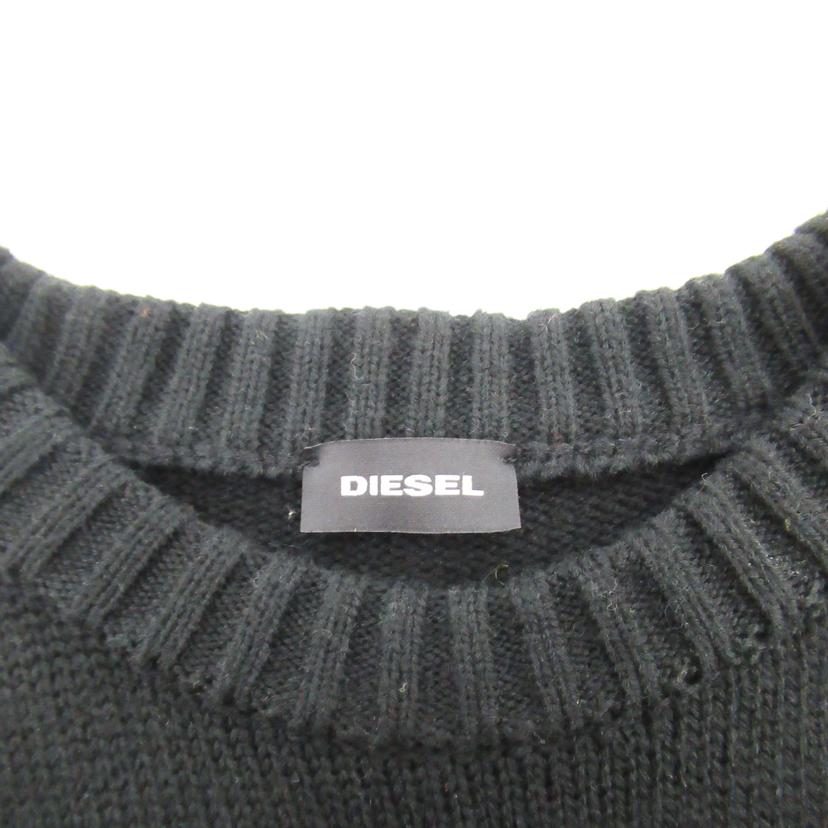 DIESEL/メンズニット/黒/ロゴデザイン//Bランク/63
