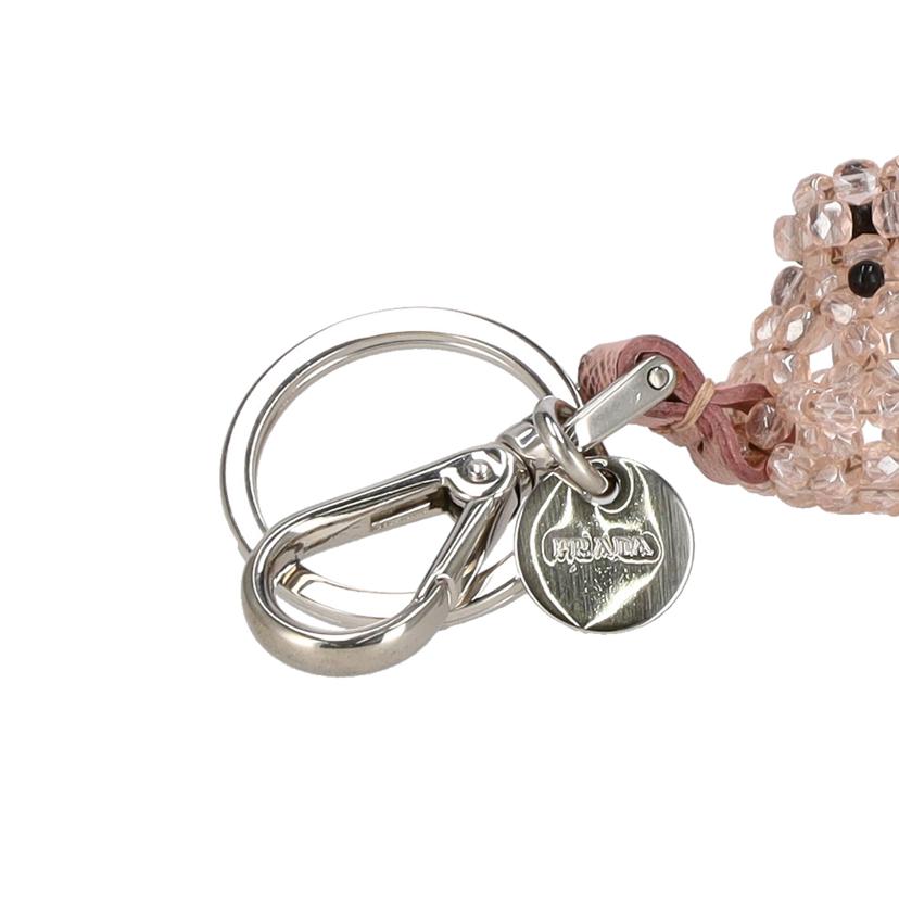 PRADA プラダ/キーリング/ベアー/ピンク/1ARD27//ABランク/91