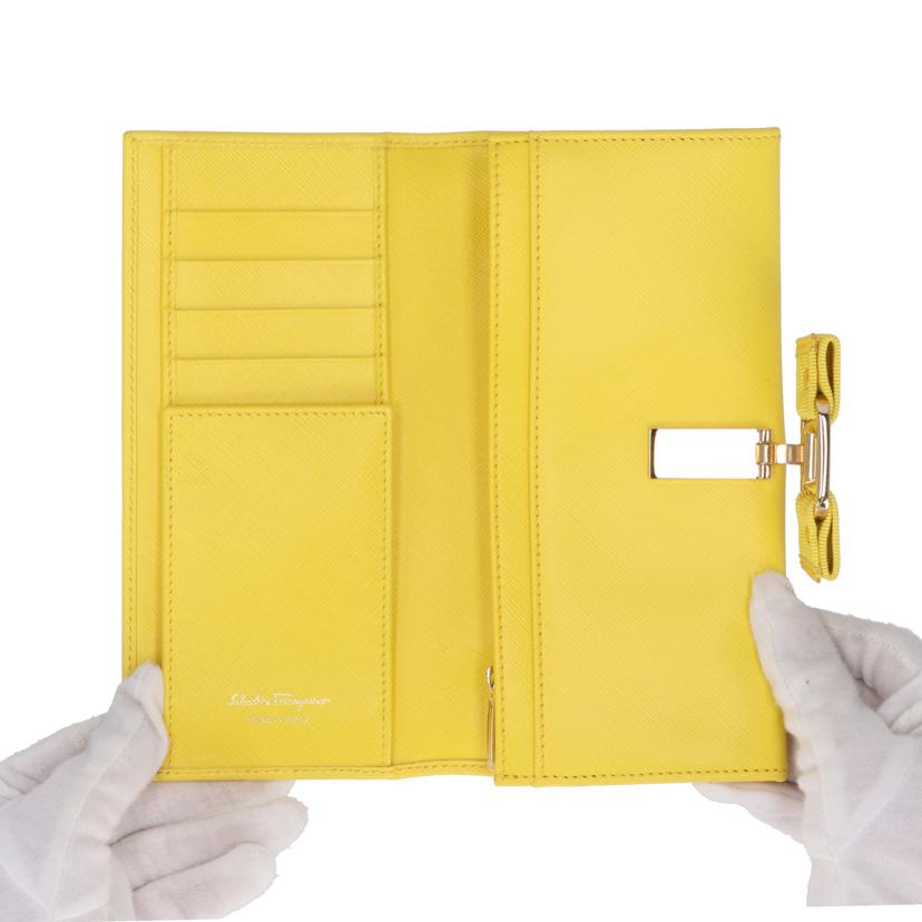 Ferragamo フェラガモ/ヴァラリボンフラップロングウォレット/22A900//IR/SAランク/19