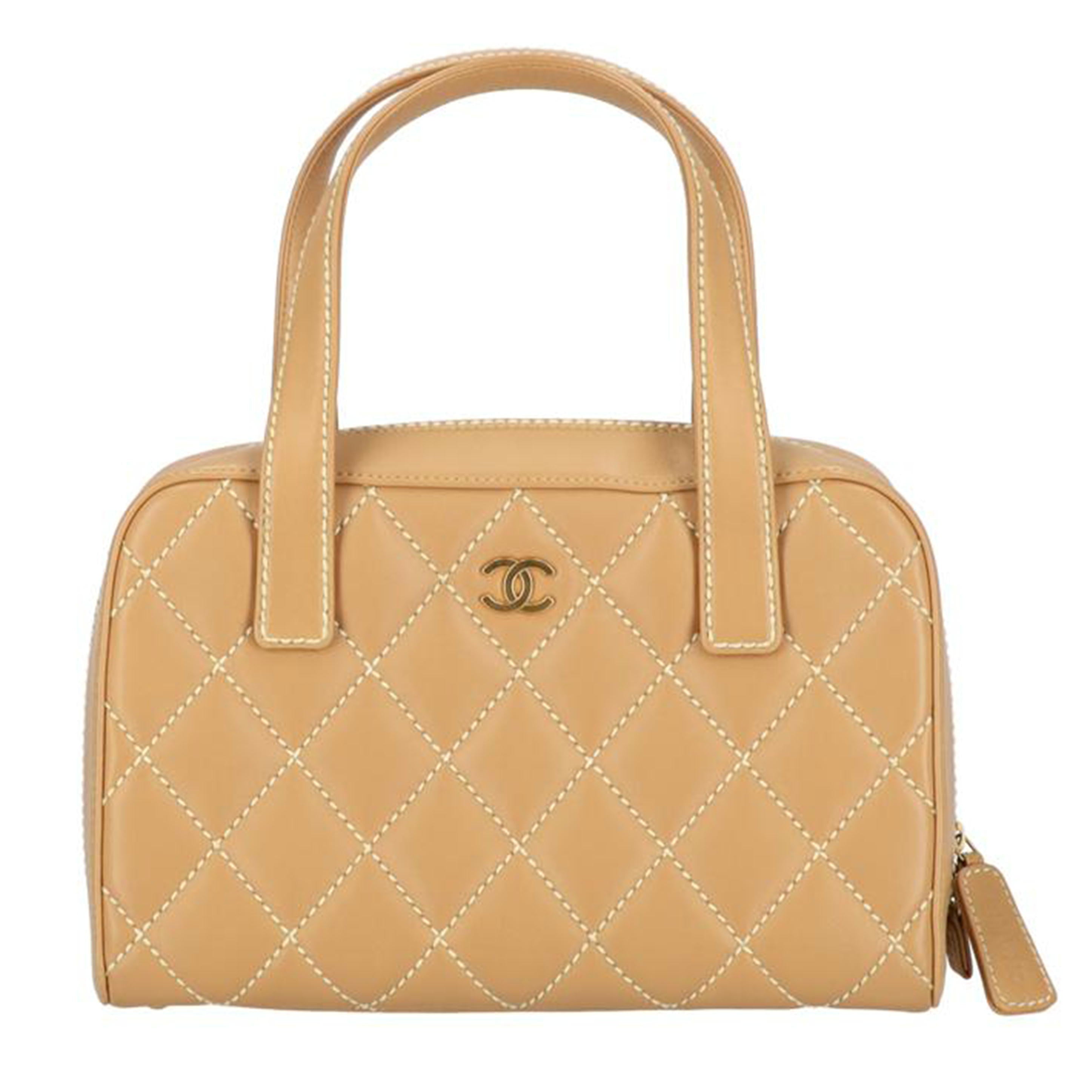 CHANEL シャネル/カーフスキンワイルドステッチハンド/ベージュ//824****/ABランク/19