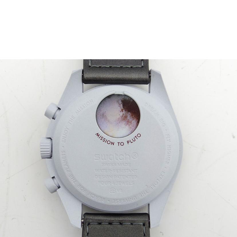 Swatch×OMEGA Swatch×OMEGA/MISSION TO PLUTO/クロノグラフ/クォーツ/S033M101//Aランク/75