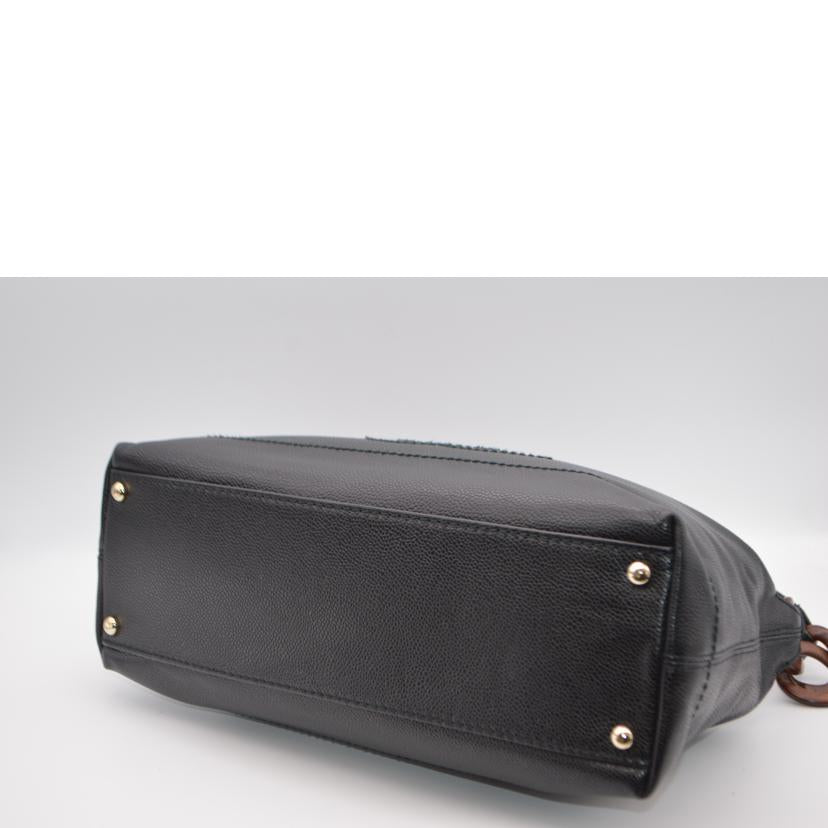 CHANEL シャネル/キャビアスキンウッドプラチェーンレザーハンド//741****/ABランク/89