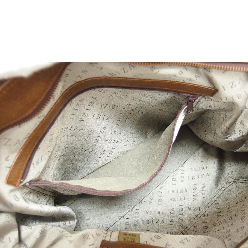 IBIZA イビザ/ナイロン/レザー2Wayトートバッグ/ブラウン//ABランク/04