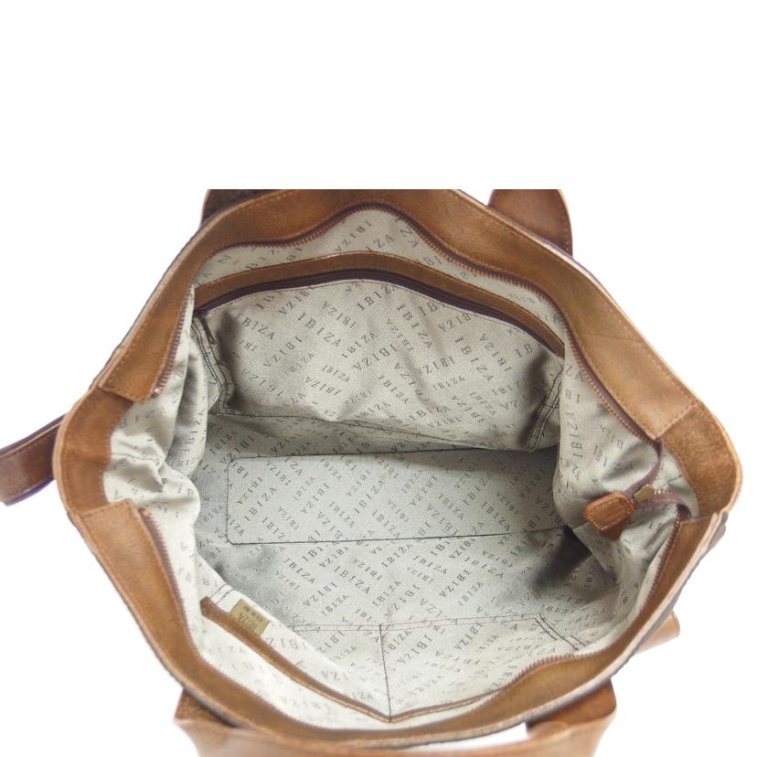 IBIZA イビザ/ナイロン/レザー2Wayトートバッグ/ブラウン//ABランク/04