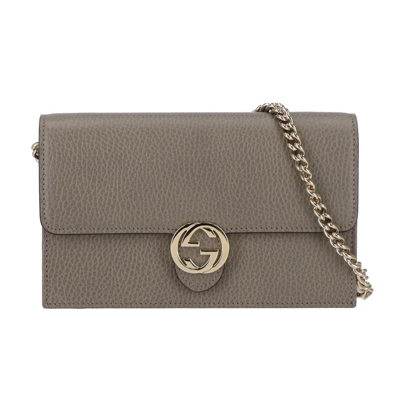 GUCCI グッチ/インターロッキングGレザーチェーンウォレット/510314//209*/SAランク/19