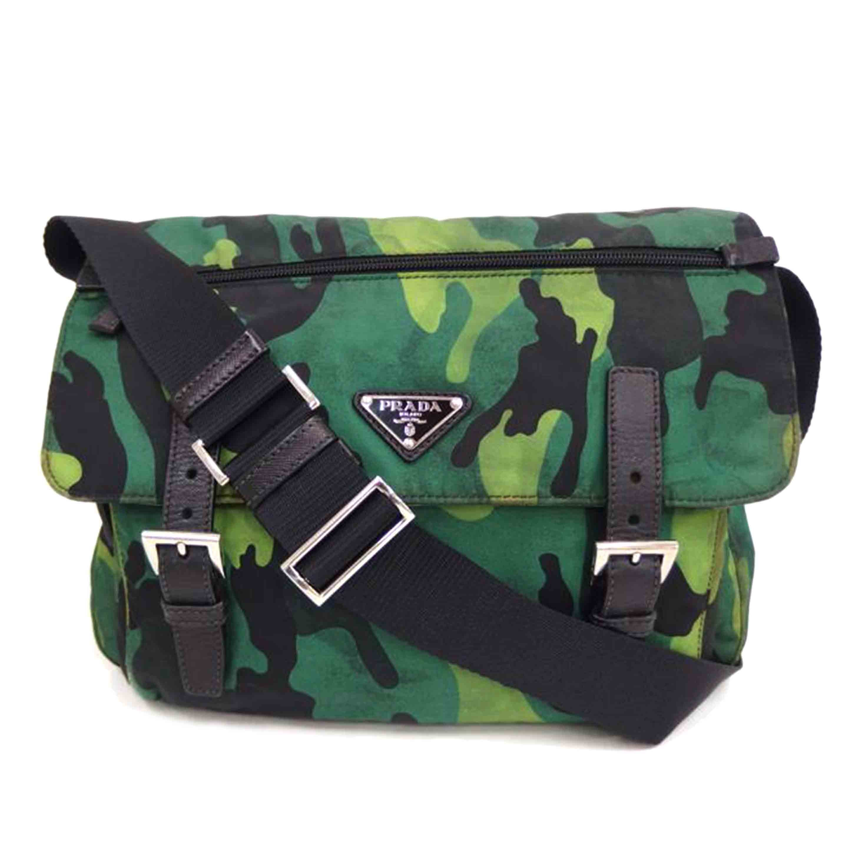 PRADA プラダ/テスート迷彩柄メッセンジャー/BT6671//Bランク/82
