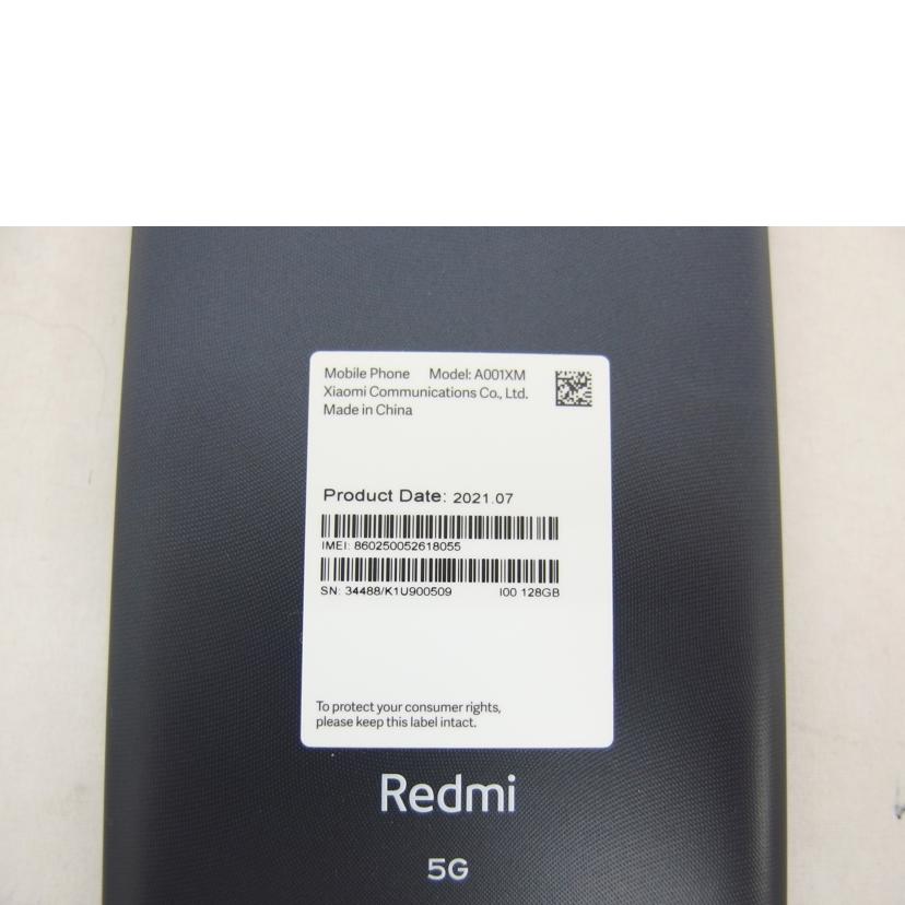 Xiaomi シャオミ/Redmi Note 9T/A001XM//34488/K1U900509/Bランク/04