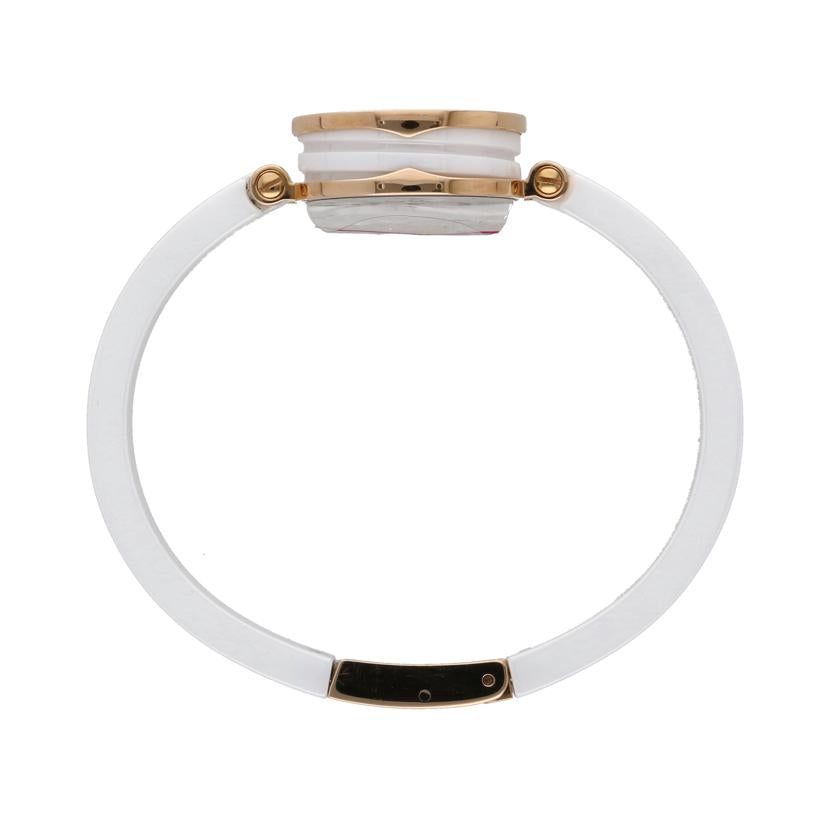 BVLGARI/B-zero1 K18PG×セラミック 12Pダイヤ/クオーツ/BZP23SGC//PO0***/Aランク/67