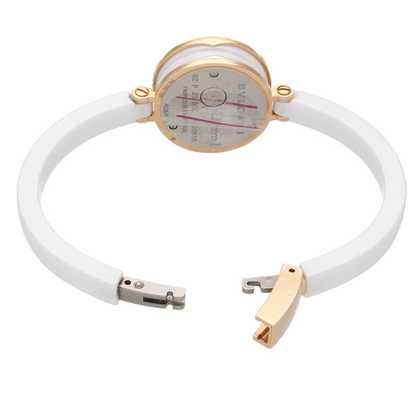 BVLGARI/B-zero1 K18PG×セラミック 12Pダイヤ/クオーツ/BZP23SGC//PO0***/Aランク/67