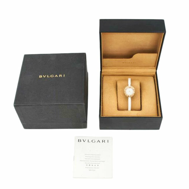 BVLGARI/B-zero1 K18PG×セラミック 12Pダイヤ/クオーツ/BZP23SGC//PO0***/Aランク/67