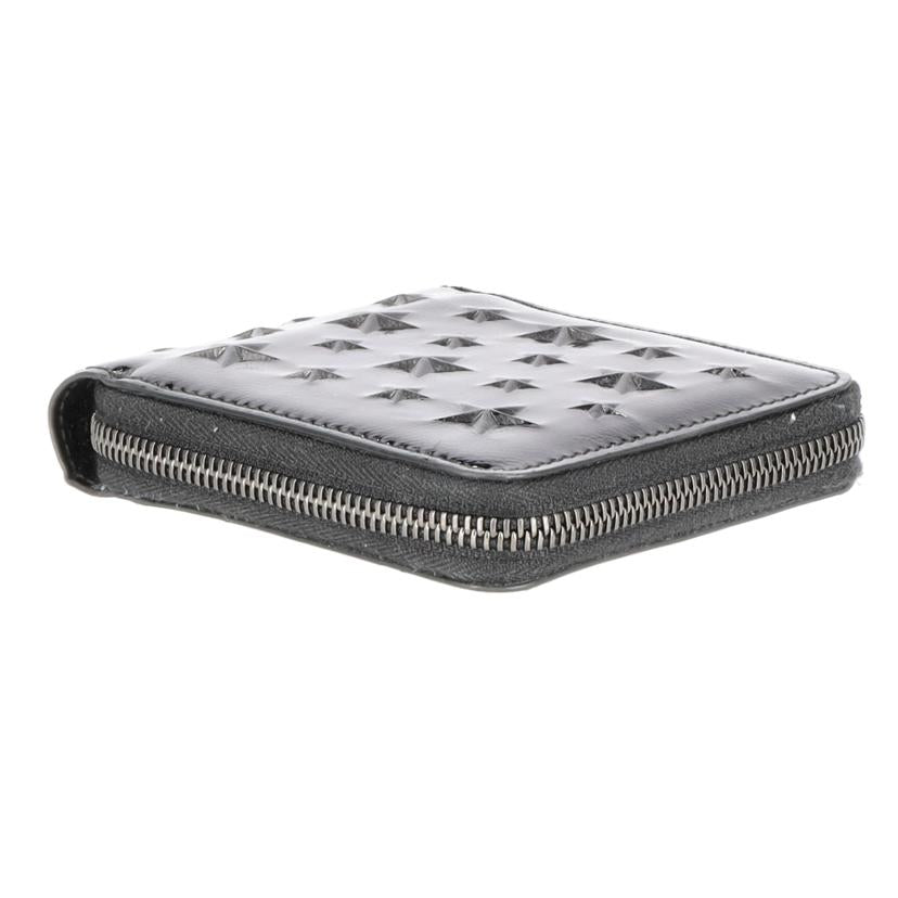 JIMMY CHOO ジミーチュウ/エンボスドスターファブリックラウンドジップウォレット/WIQ/221//57G***/Bランク/19