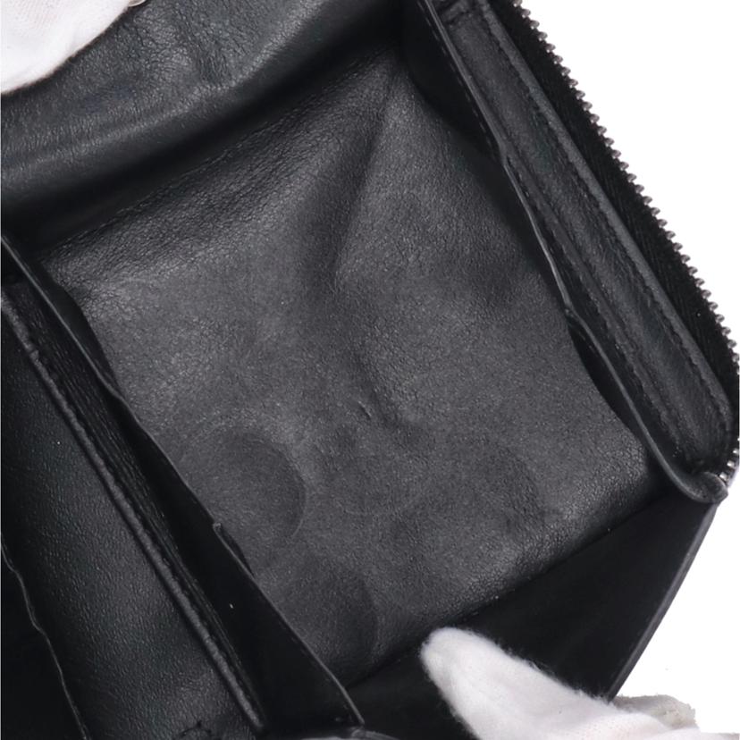 JIMMY CHOO ジミーチュウ/エンボスドスターファブリックラウンドジップウォレット/WIQ/221//57G***/Bランク/19