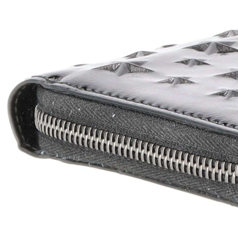 JIMMY CHOO ジミーチュウ/エンボスドスターファブリックラウンドジップウォレット/WIQ/221//57G***/Bランク/19