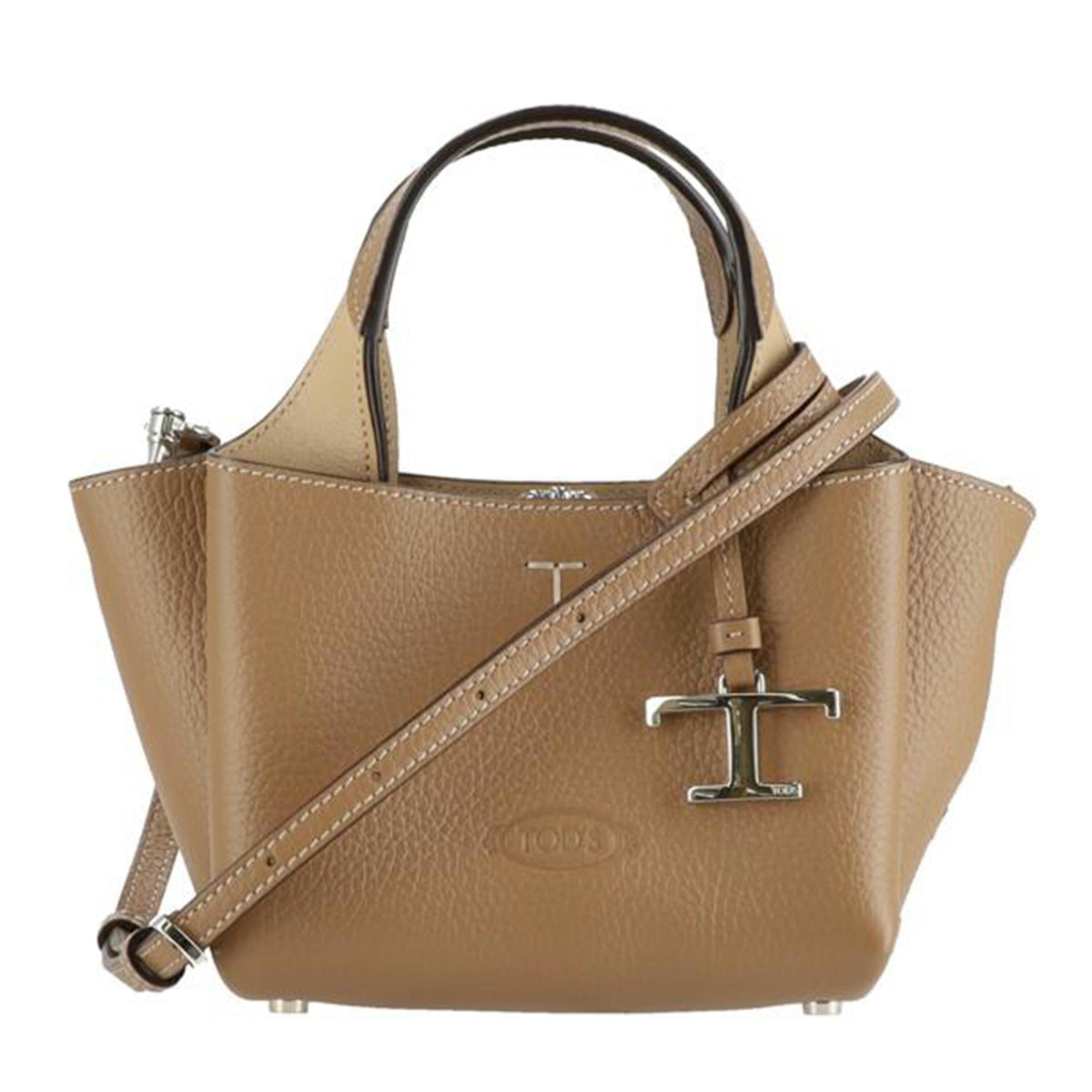 TOD’S トッズ/Tタイムレス・マイクロ2way/グレージュ系//Aランク/42
