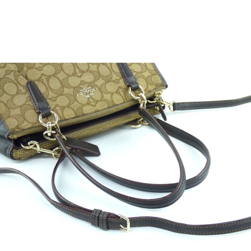 COACH コーチ/シグネチャー/2WAYハンド/ベージュ/ブラウン/F36607//G15**/ABランク/64