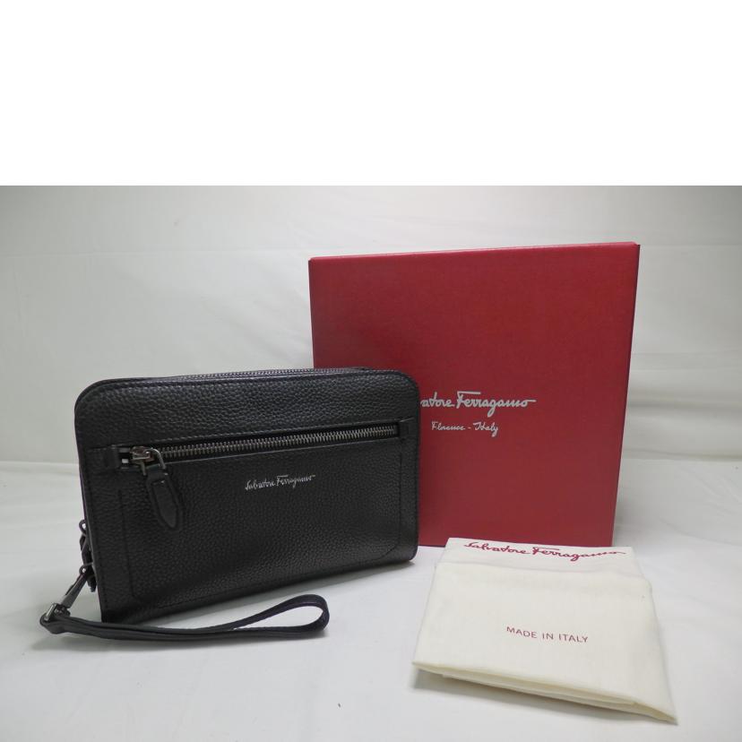 Salvatore Ferragamo サルバトーレフェラガモ/レザークラッチバッグ/セカンドバッグ/黒//FB-*******/Aランク/84