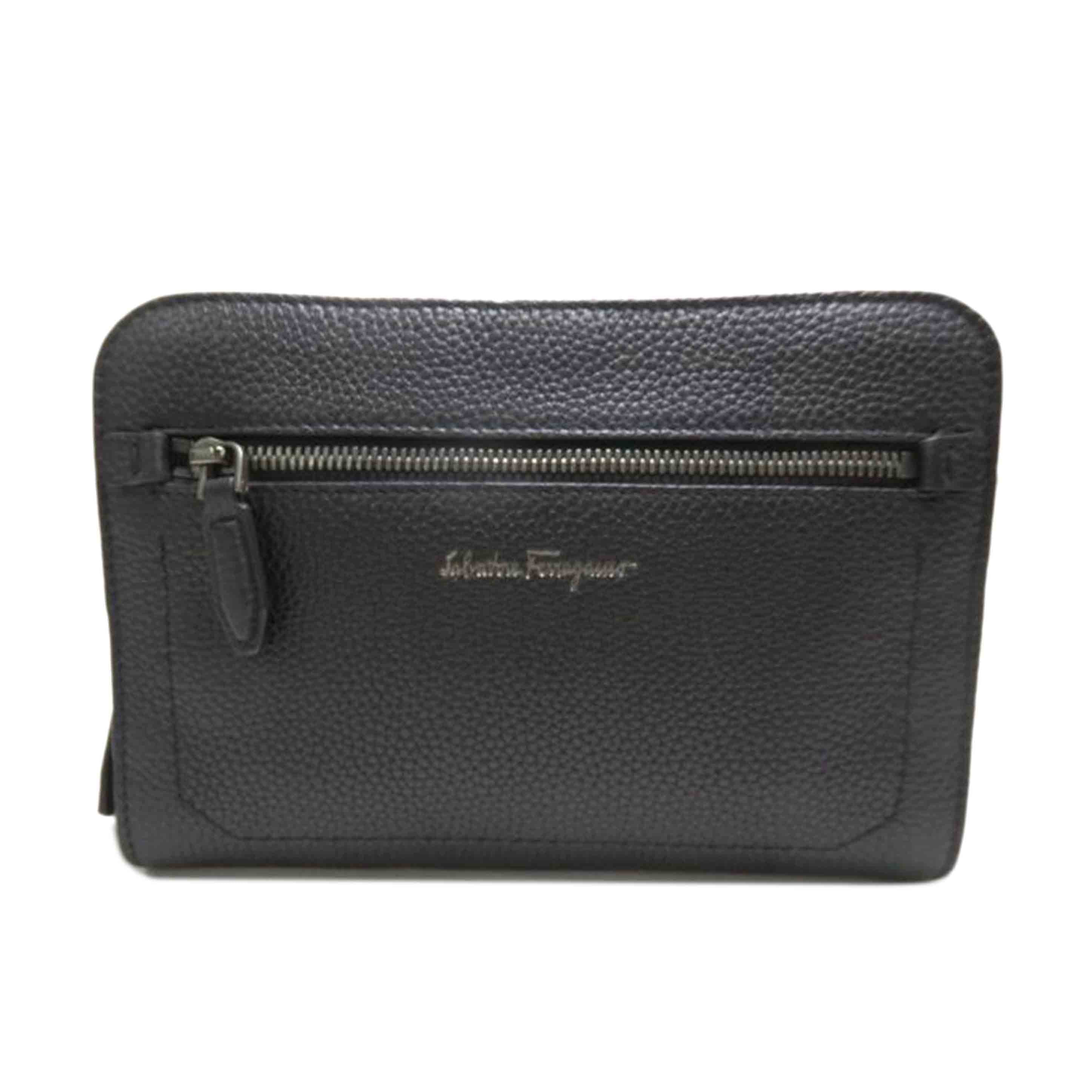 Salvatore Ferragamo サルバトーレフェラガモ/レザークラッチバッグ/セカンドバッグ/黒//FB-*******/Aランク/84