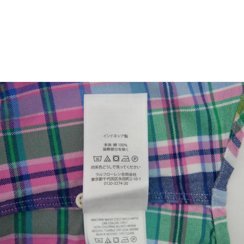 POLO RALPHLAUREN ポロ ラルフローレン/チェックボタンダウンシャツ//Aランク/09