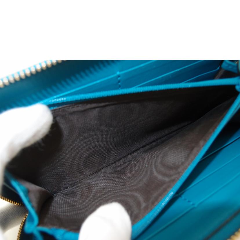 GUCCI グッチ/マイクログッチシマラウンドファスナー長財布/ブルー系/449391//214*/ABランク/69