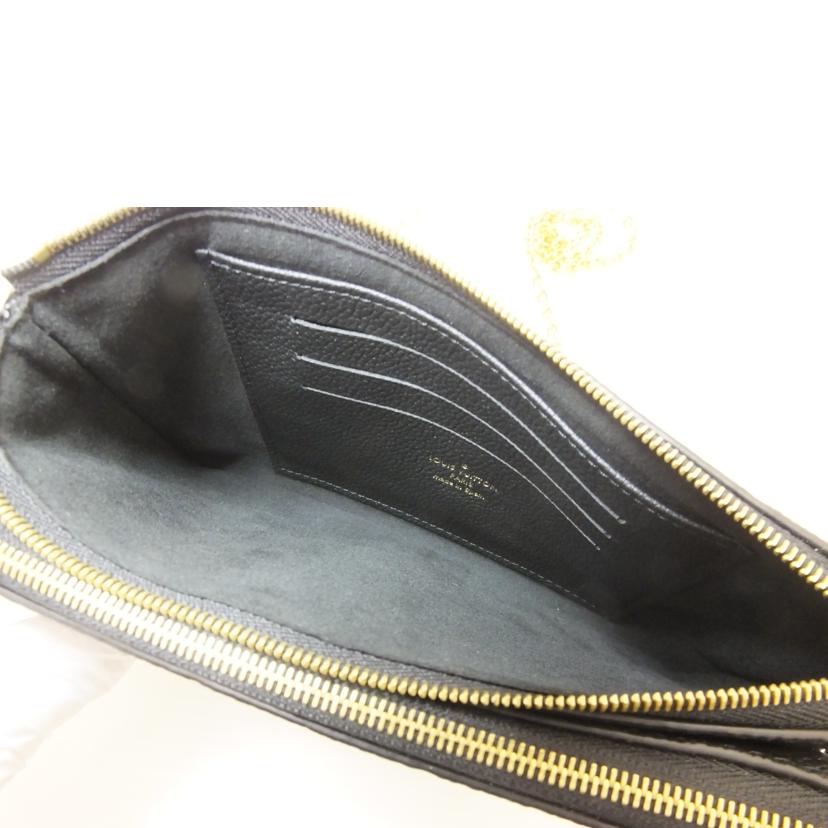 LOUIS VUITTON ルイヴィトン/ポシェット・ドゥーブルジップ/アンプラント/ノワール/M68568//DI0***/Aランク/88